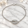 Sterling Silver Fancy Bracelet, with White Cubic Zirconia, Polished, Rhodium Finish, 03.336.0087.07 (01 MM Thickness, 7 Inches Length)