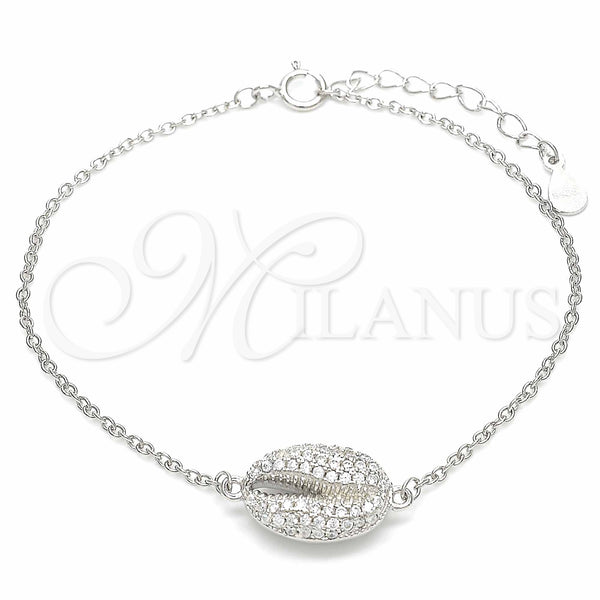 Sterling Silver Bracelet — Fancy Bracelet with White Cubic Zirconia Polished 03. — main product view — SKU 130727 | Plata 925 brazalete — elegante Bracelet with blanco Cubic Zirconia pulido 03. — SKU 130727