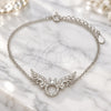 Sterling Silver Fancy Bracelet, with White Cubic Zirconia, Polished, Rhodium Finish, 03.336.0088.07 (01 MM Thickness, 7 Inches Length)
