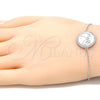 Sterling Silver Fancy Bracelet, with White Micro Pave, Polished, Rhodium Finish, 03.336.0089.07 (01 MM Thickness, 7 Inches Length)