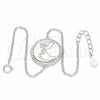 Sterling Silver Fancy Bracelet, with White Micro Pave, Polished, Rhodium Finish, 03.336.0089.07 (01 MM Thickness, 7 Inches Length)