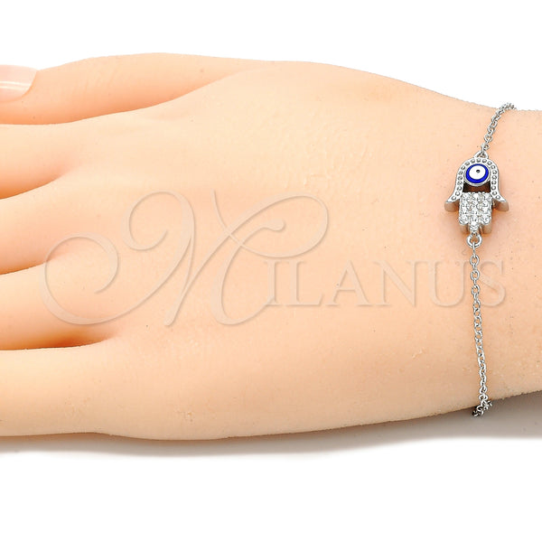 Sterling Silver Bracelet — Fancy Bracelet Judaica and Hand of God Design — alternate product view — SKU 130730 | Plata 925 brazalete — elegante Bracelet Judaica and Hand of God diseño — SKU 130730
