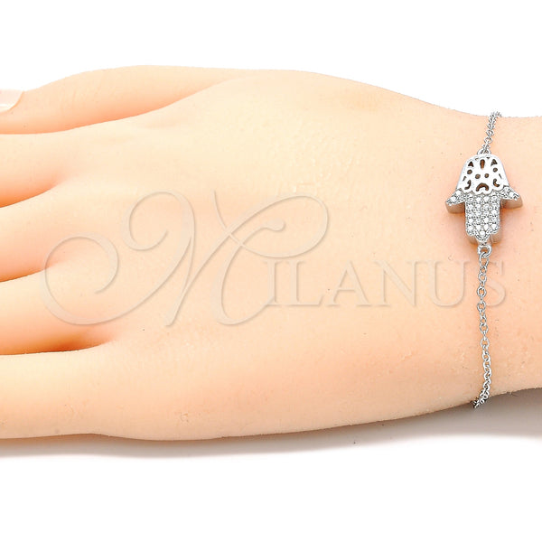 Sterling Silver Bracelet — Fancy Bracelet Judaica and Hand of God Design — alternate product view — SKU 130732 | Plata 925 brazalete — elegante Bracelet Judaica and Hand of God diseño — SKU 130732