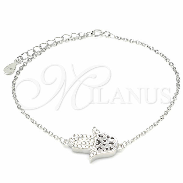 Sterling Silver Bracelet — Fancy Bracelet Judaica and Hand of God Design — main product view — SKU 130732 | Plata 925 brazalete — elegante Bracelet Judaica and Hand of God diseño — SKU 130732