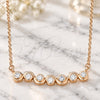 Sterling Silver Pendant Necklace, with White Cubic Zirconia, Polished, Rose Gold Finish, 04.336.0140.1.16 (01 MM Thickness, 16 Inches Length)