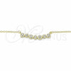 Sterling Silver Pendant Necklace, with White Cubic Zirconia, Polished, Golden Finish, 04.336.0140.2.16 (01 MM Thickness, 16 Inches Length)