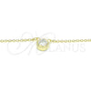 Sterling Silver Pendant Necklace, with White Cubic Zirconia, Polished, Golden Finish, 04.336.0043.2.16 (01 MM Thickness, 16 Inches Length)