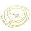 Sterling Silver Pendant Necklace, with White Cubic Zirconia, Polished, Golden Finish, 04.336.0043.2.16 (01 MM Thickness, 16 Inches Length)