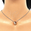Sterling Silver Pendant Necklace, Polished, Tricolor, 04.336.0143.16 (01 MM Thickness, 16 Inches Length)