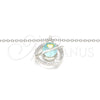 Sterling Silver Pendant Necklace, Heart and Ball Design, with White Cubic Zirconia and White Crystal, Polished, Two Tone, 04.336.0144.16 (01 MM Thickness, 16 Inches Length)