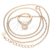 Sterling Silver Pendant Necklace, with White Cubic Zirconia and White Crystal, Polished, Rose Gold Finish, 04.336.0016.1.16 (01 MM Thickness, 16 Inches Length)