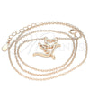 Sterling Silver Pendant Necklace, Heart and Love Design, with White Cubic Zirconia, Polished, Rose Gold Finish, 04.336.0008.1.16 (01 MM Thickness, 16 Inches Length)