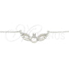 Sterling Silver Pendant Necklace, with White Cubic Zirconia and White Crystal, Polished, Rhodium Finish, 04.336.0147.16 (01 MM Thickness, 16 Inches Length)
