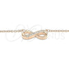 Sterling Silver Pendant Necklace, Infinite Design, with White Cubic Zirconia, Polished, Rose Gold Finish, 04.336.0154.1.16 (01 MM Thickness, 16 Inches Length)