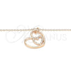 Sterling Silver Pendant Necklace, Heart Design, with White Cubic Zirconia, Polished, Rose Gold Finish, 04.336.0027.1.16 (01 MM Thickness, 16 Inches Length)