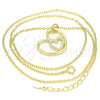 Sterling Silver Pendant Necklace, Heart Design, with White Cubic Zirconia, Polished, Golden Finish, 04.336.0027.2.16 (01 MM Thickness, 16 Inches Length)