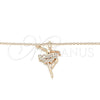 Sterling Silver Pendant Necklace, with White Cubic Zirconia, Polished, Rose Gold Finish, 04.336.0157.1.16 (01 MM Thickness, 16 Inches Length)
