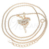 Sterling Silver Pendant Necklace, with White Cubic Zirconia, Polished, Rose Gold Finish, 04.336.0157.1.16 (01 MM Thickness, 16 Inches Length)