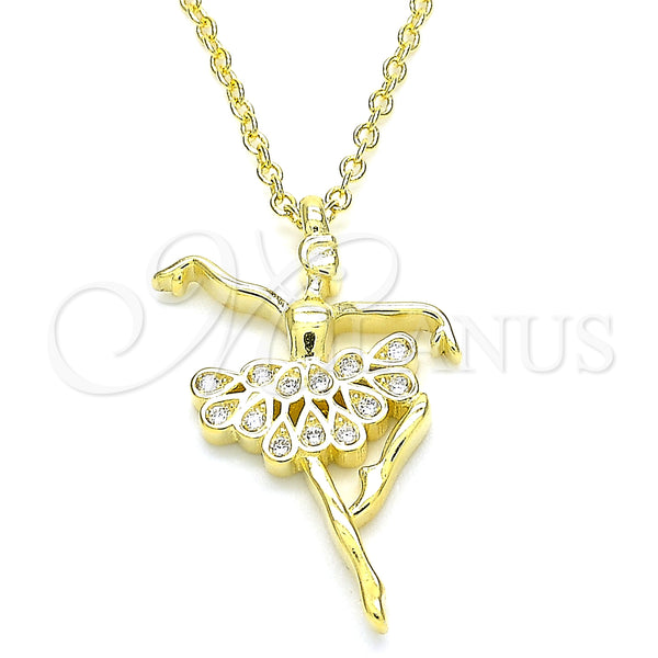 Sterling Silver Necklace — Pendant Necklace with White Cubic Zirconia Polished 04. — main product view — SKU 130777 | Plata 925 collar — Pendant Necklace with blanco Cubic Zirconia pulido 04. — SKU 130777