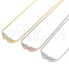 Sterling Silver Pendant Necklace, with White Cubic Zirconia, Polished, Rose Gold Finish, 04.336.0003.1.16 (01 MM Thickness, 16 Inches Length)
