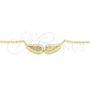Sterling Silver Pendant Necklace, with White Cubic Zirconia, Polished, Golden Finish, 04.336.0003.2.16 (01 MM Thickness, 16 Inches Length)