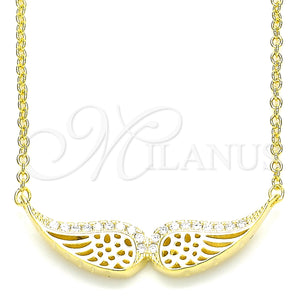 Sterling Silver Necklace — Pendant Necklace with White Cubic Zirconia Polished 04. — main product view — SKU 130781 | Plata 925 collar — Pendant Necklace with blanco Cubic Zirconia pulido 04. — SKU 130781