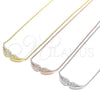 Sterling Silver Pendant Necklace, with White Cubic Zirconia, Polished, Golden Finish, 04.336.0003.2.16 (01 MM Thickness, 16 Inches Length)