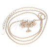 Sterling Silver Pendant Necklace, Tree Design, with White Cubic Zirconia, Polished, Rose Gold Finish, 04.336.0045.1.16 (01 MM Thickness, 16 Inches Length)