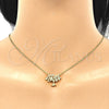 Sterling Silver Pendant Necklace, Tree Design, with White Cubic Zirconia, Polished, Golden Finish, 04.336.0045.2.16 (01 MM Thickness, 16 Inches Length)