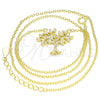 Sterling Silver Pendant Necklace, Tree Design, with White Cubic Zirconia, Polished, Golden Finish, 04.336.0045.2.16 (01 MM Thickness, 16 Inches Length)