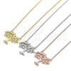 Sterling Silver Pendant Necklace, Tree Design, with White Cubic Zirconia, Polished, Golden Finish, 04.336.0045.2.16 (01 MM Thickness, 16 Inches Length)