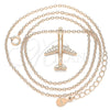 Sterling Silver Pendant Necklace, with White Cubic Zirconia, Polished, Rose Gold Finish, 04.336.0159.1.16 (01 MM Thickness, 16 Inches Length)