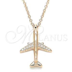 Sterling Silver Necklace — Pendant Necklace with White Cubic Zirconia Polished Rose — main product view — SKU 130788 | Plata 925 collar — Pendant Necklace with blanco Cubic Zirconia pulido Rose — SKU 130788