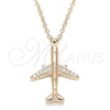 Sterling Silver Pendant Necklace, with White Cubic Zirconia, Polished, Rose Gold Finish, 04.336.0159.1.16 (01 MM Thickness, 16 Inches Length)