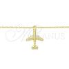 Sterling Silver Pendant Necklace, with White Cubic Zirconia, Polished, Golden Finish, 04.336.0159.2.16 (01 MM Thickness, 16 Inches Length)