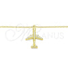 Sterling Silver Pendant Necklace, with White Cubic Zirconia, Polished, Golden Finish, 04.336.0159.2.16 (01 MM Thickness, 16 Inches Length)
