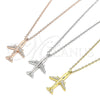 Sterling Silver Pendant Necklace, with White Cubic Zirconia, Polished, Golden Finish, 04.336.0159.2.16 (01 MM Thickness, 16 Inches Length)