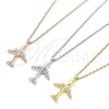 Sterling Silver Pendant Necklace, with White Cubic Zirconia, Polished, Golden Finish, 04.336.0159.2.16 (01 MM Thickness, 16 Inches Length)