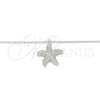 Sterling Silver Pendant Necklace, with White Cubic Zirconia, Polished, Rhodium Finish, 04.336.0170.16 (01 MM Thickness, 16 Inches Length)
