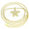 Sterling Silver Pendant Necklace, with White Cubic Zirconia, Polished, Golden Finish, 04.336.0170.2.16 (01 MM Thickness, 16 Inches Length)