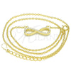 Sterling Silver Pendant Necklace, Infinite Design, with White Cubic Zirconia, Polished, Golden Finish, 04.336.0173.2.16 (01 MM Thickness, 16 Inches Length)