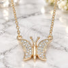 Sterling Silver Pendant Necklace, Butterfly Design, with White Cubic Zirconia, Polished, Rose Gold Finish, 04.336.0042.1.16 (01 MM Thickness, 16 Inches Length)