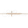 Sterling Silver Pendant Necklace, Cross Design, with White Cubic Zirconia, Polished, Rose Gold Finish, 04.336.0181.1.16 (01 MM Thickness, 16 Inches Length)