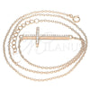 Sterling Silver Pendant Necklace, Cross Design, with White Cubic Zirconia, Polished, Rose Gold Finish, 04.336.0181.1.16 (01 MM Thickness, 16 Inches Length)
