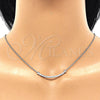Sterling Silver Pendant Necklace, Heart Design, with White Cubic Zirconia, Polished, Rhodium Finish, 04.336.0182.16 (01 MM Thickness, 16 Inches Length)