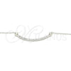 Sterling Silver Pendant Necklace, Heart Design, with White Cubic Zirconia, Polished, Rhodium Finish, 04.336.0182.16 (01 MM Thickness, 16 Inches Length)