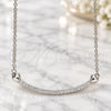 Sterling Silver Pendant Necklace, Heart Design, with White Cubic Zirconia, Polished, Rhodium Finish, 04.336.0182.16 (01 MM Thickness, 16 Inches Length)