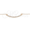 Sterling Silver Pendant Necklace, Heart Design, with White Cubic Zirconia, Polished, Rose Gold Finish, 04.336.0182.1.16 (01 MM Thickness, 16 Inches Length)