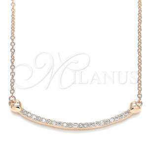 Sterling Silver Necklace — Pendant Necklace Heart Design with White Cubic Zirconia — main product view — SKU 130816 | Plata 925 collar — Pendant Necklace corazón diseño with blanco Cubic Zirconia — SKU 130816