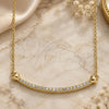 Sterling Silver Pendant Necklace, Heart Design, with White Cubic Zirconia, Polished, Golden Finish, 04.336.0182.2.16 (01 MM Thickness, 16 Inches Length)